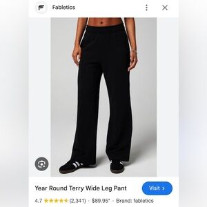 Fabletics Year Round Terry Wide Leg Pant with pockets -2